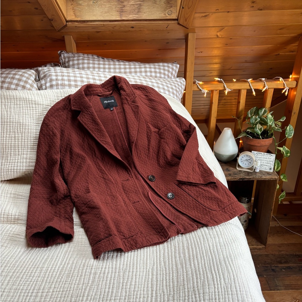 Madewell 100% Cotton Red Jacket